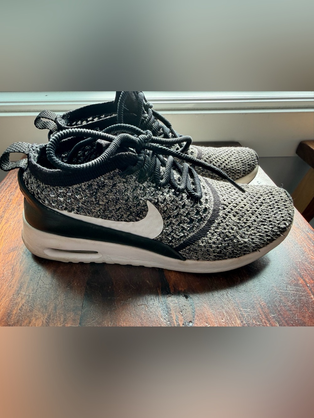 Nike Flyknit Air Max Sneakers in Black & White